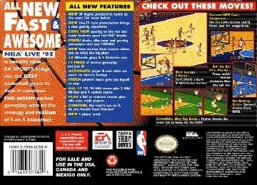 NBA Live 95 (USA) box cover back